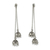 Sterling silver dangle earrings, 'Wedding Bells' - Indian Sterling Silver Detachable Jhumki Earrings (image 2a) thumbail