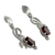 Garnet dangle earrings, 'Romantic Temptation' - 2 Carat Garnet and Sterling Silver Earrings (image 2b) thumbail