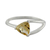 Citrine solitaire ring, 'Love Triangle' - Solitaire Citrine Ring Crafted in Sterling Silver thumbail
