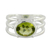 Peridot single stone ring, 'Forest Glow' - Peridot Ring Crafted of Sterling Silver thumbail