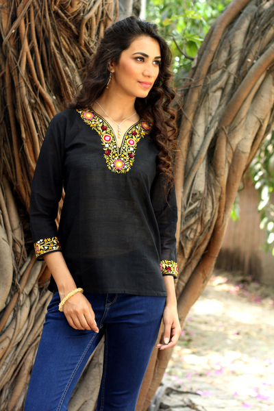 black tunic top uk