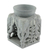 Soapstone oil warmer, 'Agra Elephants' - Oil Warmer Hand-carved of Soapstone (image 2a) thumbail
