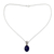 Collar con colgante de lapislázuli - Collar Artesanal de Plata y Lapislázuli