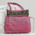 Embellished shoulder bag, 'Pink Gujarat Legacy' - Fair Trade Embellished Shoulder Bag