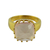Gold vermeil rose quartz single stone ring, 'Spell of a Rose' - Rose Quartz and Gold Vermeil Ring from India (image 2a) thumbail
