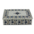 Marble inlay jewelry box, 'Nautical Stars' - Handcrafted Marble Inlay jewellery Box thumbail