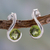Peridot drop earrings, 'Lime Droplet' - Women's Peridot jewellery from India thumbail