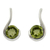 Peridot drop earrings, 'Lime Droplet' - Women's Peridot jewellery from India (image 2a) thumbail
