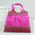 Bestickte Umhängetasche - India Fuchsia bestickte Handtasche mit Pailletten