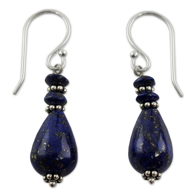 Fair Trade Sterling Silver and Lapis Lazuli Earrings