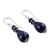 Lapis lazuli dangle earrings, 'Delhi Dusk' - Fair Trade Sterling Silver and Lapis Lazuli Earrings (image 2b) thumbail