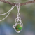 Sterling silver pendant necklace, 'Treasured Fruit' - Green Composite Turquoise Sterling Silver Necklace (image 2) thumbail