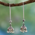 Cultured pearl dangle earrings, 'Bride of India' - Cultured Pearl Jhumki Earrings (image 2) thumbail
