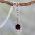 Garnet pendant necklace, 'Sweet Sonnet' - Garnet and Sterling Silver Fair Trade Necklace (image 2) thumbail