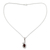Garnet pendant necklace, 'Sweet Sonnet' - Garnet and Sterling Silver Fair Trade Necklace thumbail