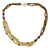Halskette mit Tigerauge und Citrinperlen - Kunsthandwerklich gefertigte lange Halskette mit Tigerauge und Citrinperlen