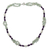 Aquamarine and amethyst beaded necklace, 'Beautiful Boldness' - Aquamarine Amethyst and Pearl Handcrafted Necklace (image 2a) thumbail