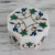 Marble inlay jewelry box, 'Green Lily Garland' - Fair Trade Marble Inlay jewellery Box (image 2) thumbail