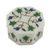 Marble inlay jewelry box, 'Green Lily Garland' - Fair Trade Marble Inlay jewellery Box thumbail