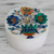 Marble inlay jewelry box, 'Mughal Bouquet' - Floral Marble Jewelry Box from India