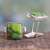 Sterling silver cufflinks, 'Adventurer' - Sterling Silver Cufflinks with Green Stones thumbail