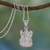 Sterling silver pendant necklace, 'Luminous Ganesha' - Hindu Jewelery Silver Ganesha Necklace thumbail