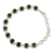 Smokey quartz link bracelet, 'Dusk Whisper' - Smokey Bracelet Fair Trade Jewellery