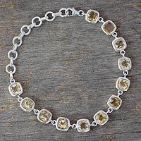 Citrine link bracelet,