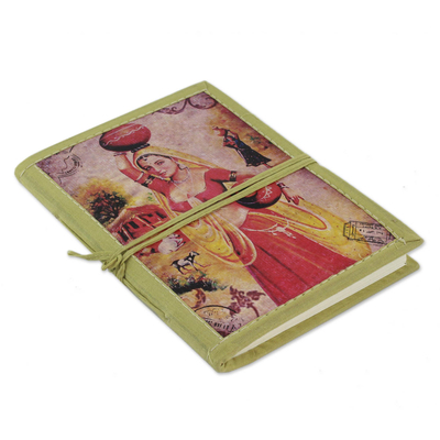 Handgeschöpftes Papiertagebuch - 48-seitiges handgefertigtes Tagebuch aus handgeschöpftem Papier