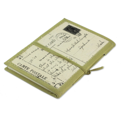 diario de papel hecho a mano - Diario artesanal de papel hecho a mano de 48 páginas