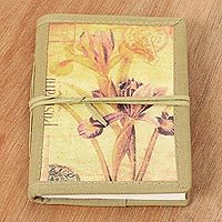 Featured review for Handmade paper journal, Iris Voyage