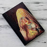 Handmade Paper Journal with 50 Pages,'Ghoonghat Muse'
