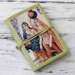 Handmade paper journal, 'Rajasthani Muses' (medium) - Handmade Paper Journal with 48 Pages