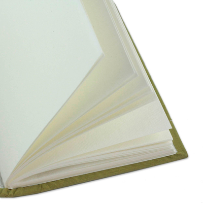 Handgeschöpftes Papiertagebuch, (mittel) - Handgeschöpftes Papiertagebuch mit 48 Seiten