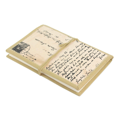Decoupage-Tagebuch – 48-seitiges handgefertigtes Tagebuch aus handgeschöpftem Papier