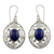 Lapis lazuli dangle earrings, 'Ocean Avatar' - Fair Trade Lapis Lazuli Handcrafted Earrings