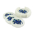Marble inlay coasters, 'Blue Elephant Gems' (set of 6) - Hand Crafted Marble Inlay Elephant Theme Coasters Set for 6 thumbail