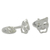 Sterling silver cufflinks, 'Comedy and Drama Masks' - High Polished Sterling Silver Cufflinks