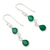 Green onyx dangle earrings, 'Mystical Femme' - Fair Trade Sterling Silver and Green Onyx Earrings