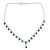 Sterling silver Y-necklace, 'Mystical Femme' - Sterling Silver Y-necklace with Green Onyx (image 2a) thumbail