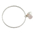 Rose quartz bangle bracelet, 'Glistening Dew' - Fair Trade jewellery Sterling Silver Bracelet with Rose Quar (image 2a) thumbail