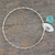 Chalcedony bangle bracelet, 'Glistening Dew' - Fair Trade jewellery Sterling Silver Bracelet with Chalcedon thumbail