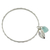 Chalcedony bangle bracelet, 'Glistening Dew' - Fair Trade jewellery Sterling Silver Bracelet with Chalcedon (image 2a) thumbail