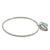 Chalcedony bangle bracelet, 'Glistening Dew' - Fair Trade jewellery Sterling Silver Bracelet with Chalcedon (image 2b) thumbail