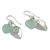 Chalcedony dangle earrings, 'Glistening Dew' - Fair Trade Jewelry Sterling Silver Earrings with Chalcedony
