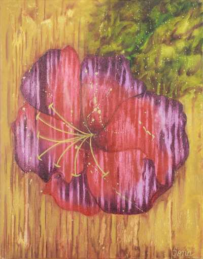 'Hibiscus' - Pink Flower Painting