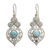 Larimar and blue topaz dangle earrings, 'Delhi Hope' - Fair Trade Larimar and Blue Topaz Sterling Silver Earrings (image 2a) thumbail