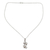 Halskette mit Anhänger aus Zuchtperlen - Halskette aus Sterlingsilber und weißen Perlen aus Indien