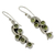 Peridot dangle earrings, 'Natural Glow' - Sterling Silver Earrings with Peridot 2.5 Carats