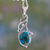 Sterling silver pendant necklace, 'Sky Whisper' - Blue Composite Turquoise Sterling Silver Necklace from India (image 2) thumbail